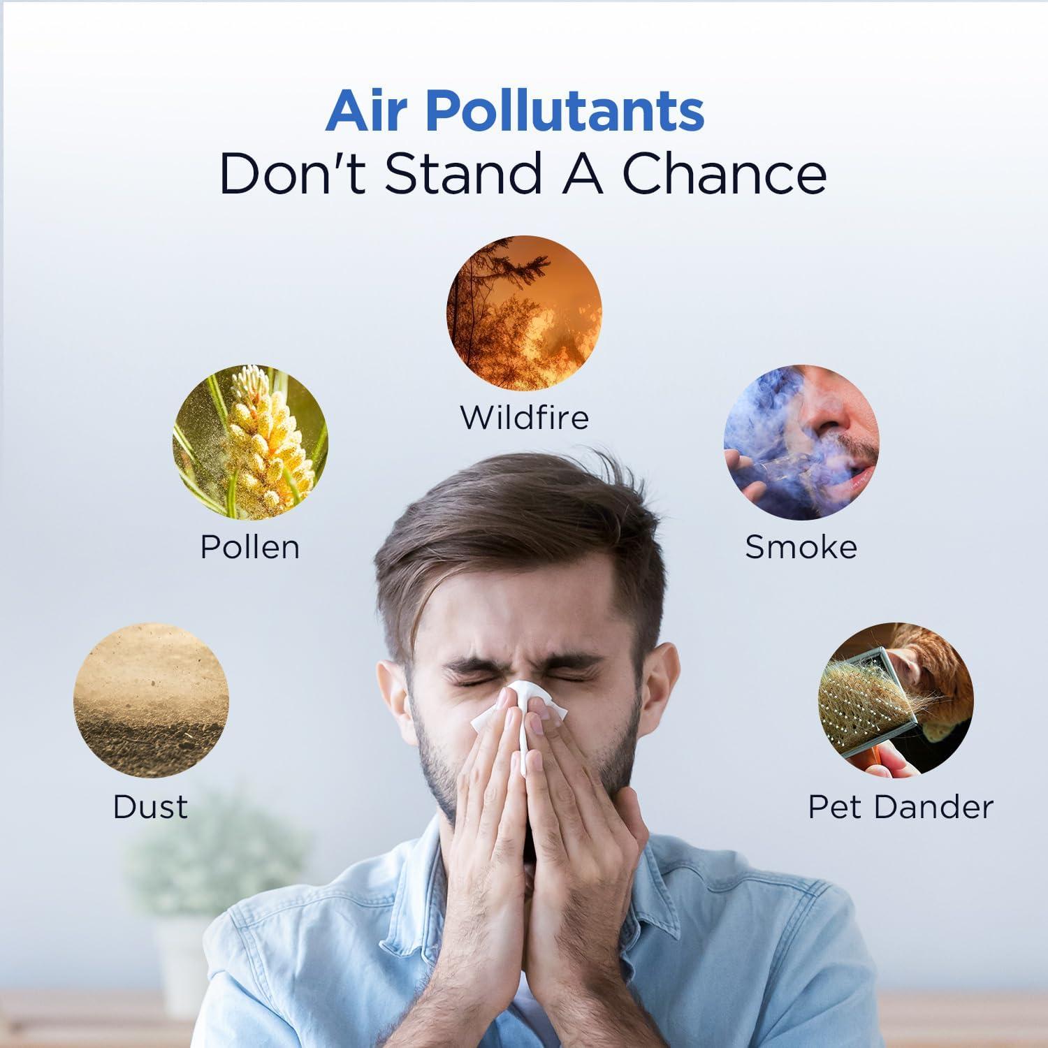 imageMOOKA Official Certified H13 True HEPA Air Filters Replacement Compatible with M02 Air Purifier 3stage Filtration Captures Dust Pollen Smoke Odors and Pet Dander 1 Pack1pack filter