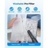 image4 Pack Replacement Filters Compatible with MOOKA HKB320F Air PurifierGenuine Washable PreFilter with Activated Carbon