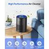 imageAir Purifiers for Bedroom Home MOOKA HEPA Air Purifier for Home Pets with Fragrance Sponge for Smoke Dust Pollen Dander Odor Small Air Purifier with Sleep Mode Night Light Timer KJ067L GreyBlack