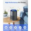 imageAir Purifiers for Bedroom Home MOOKA HEPA Air Purifier for Home Pets with Fragrance Sponge for Smoke Dust Pollen Dander Odor Small Air Purifier with Sleep Mode Night Light Timer KJ067L GreyGrey