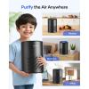 imageAir Purifiers for Bedroom Home MOOKA HEPA Air Purifier for Home Pets with Fragrance Sponge for Smoke Dust Pollen Dander Odor Small Air Purifier with Sleep Mode Night Light Timer KJ067L GreyBlack