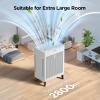 imageAir Purifiers for Home Extra Large Room Up to 2800 FtMOOKA DoubleSided HEPA Air Purifier with Washable FiltersPM25 Air Quality Sensor20dB Air Cleaner for Bedroom Pet Hair Odors PollenWhite