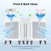 imageAir Purifiers for Home Extra Large Room Up to 2800 FtMOOKA DoubleSided HEPA Air Purifier with Washable FiltersPM25 Air Quality Sensor20dB Air Cleaner for Bedroom Pet Hair Odors PollenWhite