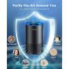 imageAir Purifiers for Home Large Room Pets Up to 1300 Sq Ft MOOKA H13 True HEPA Air Purifier Cleaner with 360 Air Inlet Fragrance 13dB Air Purifier for Bedroom Wildfire Smoke Pet Dust Pollen BlackAPS0610L Black