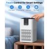 imageAir Purifiers for Home Large Room Up to 1250 FtMOOKA H13 HEPA Air Purifier for Pets Dust Odor SmokeAromatherapy FunctionAir Cleaner with 15dB Quiet Sleep Mode for Bedroom Office Living RoomWhiteWhite