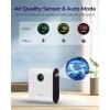 imageAir Purifiers for Home Large Room Up to 2500 ft with PM 25 Display Air Quality Sensors MOOKA H13 HEPA Air Purifier With Auto Mode for Pets Dust Odor Smoke Timer 15dB Sleep Mode for Bedroom KJ217
