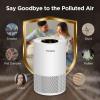 imageAir Purifiers for Home Large Rooms up to 1200ft MOOKA H13 True HEPA Air Purifier for Bedroom Pets with Fragrance Sponge Timer Air Filter Cleaner for Smoke Odor Dander Pollen WhiteWhite