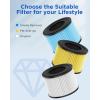 imageMOOKA APS0610L Air Purifier Filter 3in1 True HEPA Filter HighEfficiency Activated Carbon Air Filter for Allergies Smoke Odor Dander PollenWhite