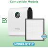 imageMOOKA KJ217 Air Purifier Filter 3in1 True HEPA Filter HighEfficiency Activated Carbon Air Filter for Smoke Odor Dander Pollen