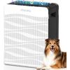 imageAir Purifier for Home Large Room 2800 Ft MOOKA H13 True HEPA DoubleSided Air Purifiers for Home Pets with Washable Filters PM 25 Air Quality Sensor Air Filter Cleaner for Bedroom Dorm OfficeWhite
