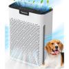 imageAir Purifiers for Home Large Room 2200 Ft with Washable Filters MOOKA HEPA Filter Pet Air Purifier for Bedroom with Fragrance Air Cleaner for Smoke Dust Pollen Pets Hair Odor KJ190L WhiteWhite