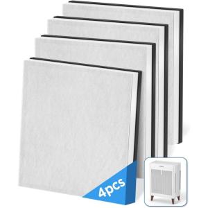image4 Pack Replacement Filters Compatible with MOOKA HKB320F Air PurifierGenuine Washable PreFilter with Activated Carbon