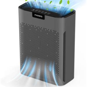 imageAir Purifiers for Home Large Room 2200 Ft with Washable Filters MOOKA HEPA Filter Pet Air Purifier for Bedroom with Fragrance Air Cleaner for Smoke Dust Pollen Pets Hair Odor KJ190L WhiteGrey