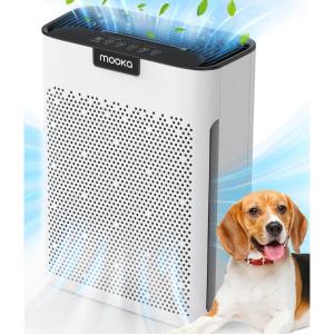 imageAir Purifiers for Home Large Room 2200 Ft with Washable Filters MOOKA HEPA Filter Pet Air Purifier for Bedroom with Fragrance Air Cleaner for Smoke Dust Pollen Pets Hair Odor KJ190L WhiteWhite