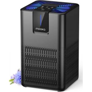 imageAir Purifiers for Home Large Room Up to 1250 FtMOOKA H13 HEPA Air Purifier for Pets Dust Odor SmokeAromatherapy FunctionAir Cleaner with 15dB Quiet Sleep Mode for Bedroom Office Living RoomWhiteBlack