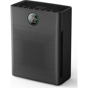 imageAir Purifiers for Home Large Room up to 2200sqft MOOKA Air purifier for Home Pets with Washable Filter PM 25 Display Air Quality Sensor Air Cleaner for Bedroom Dorm room Pets Office PR1Black