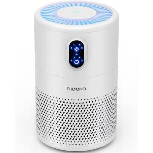imageMOOKA Air Purifiers for Home Large Room up to 1076 ft H13 True HEPA Air Filter Cleaner Odor Eliminator Remove Smoke Dust Pollen Pet Dander Night LightAvailable for CaliforniaBlackWhite