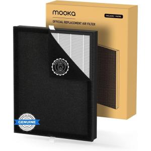 imageMOOKA Genuine HEPA Washable Filter Replacement for KJ190L Air Purifier 3 Stage Filtration Removes Nearly All Pollen Dander Smoke Pet Hair Dust 1 PACK