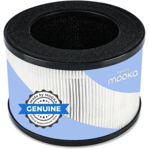 imageMOOKA Genuine True H13 HEPA Air Filters Replacement for M01 Purifier Removes Dust Smoke Odor Dander Pollen 1 Pack