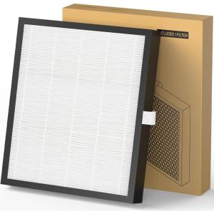 imageMOOKA KJ217 Air Purifier Filter 3in1 True HEPA Filter HighEfficiency Activated Carbon Air Filter for Smoke Odor Dander Pollen