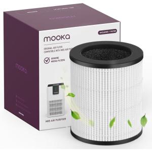 imageMOOKA M05 Air Purifier Filter 3in1 True HEPA Filter HighEfficiency Activated Carbon Air Filter for Smoke Odor Dander Pollen