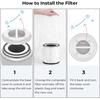 image:imageMOOKA Official Certified Replacement HEPA Filter for MOOKA Allo Afloia Fillo Air Purifier HEPA Replacement Filter