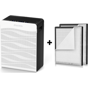 image:imageAir Purifier for Home Large Room 2800 Ft C300 with Filter Replacement MOOKA H13 True HEPA DoubleSided Air Purifiers for Home Pets with Washable Filters PM 25 Air Quality Sensor